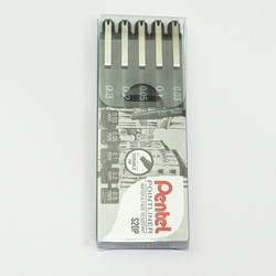 Pentel S20P Pointliner 0.3mm 0.2mm 0.1mm 0.05mm 0.03mm Tip Black Calligraphy 5 Pen Set